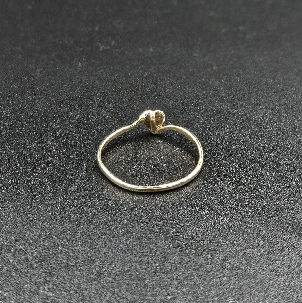 9ct Yellow Gold Diamond Heart Ring