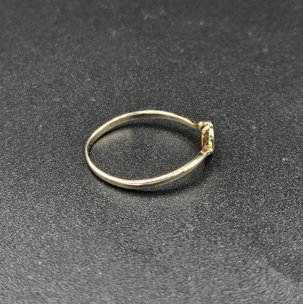 9ct Yellow Gold Diamond Heart Ring