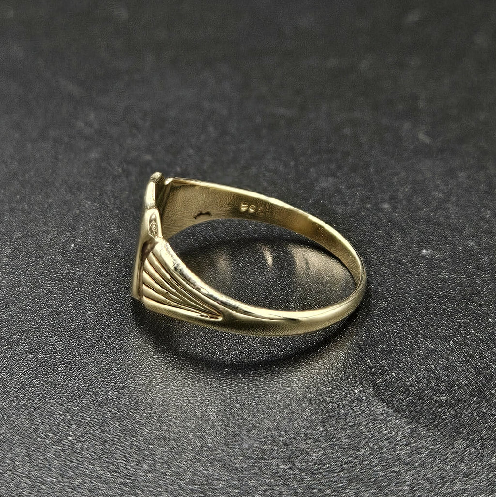 9ct Yellow Gold Shield Ring