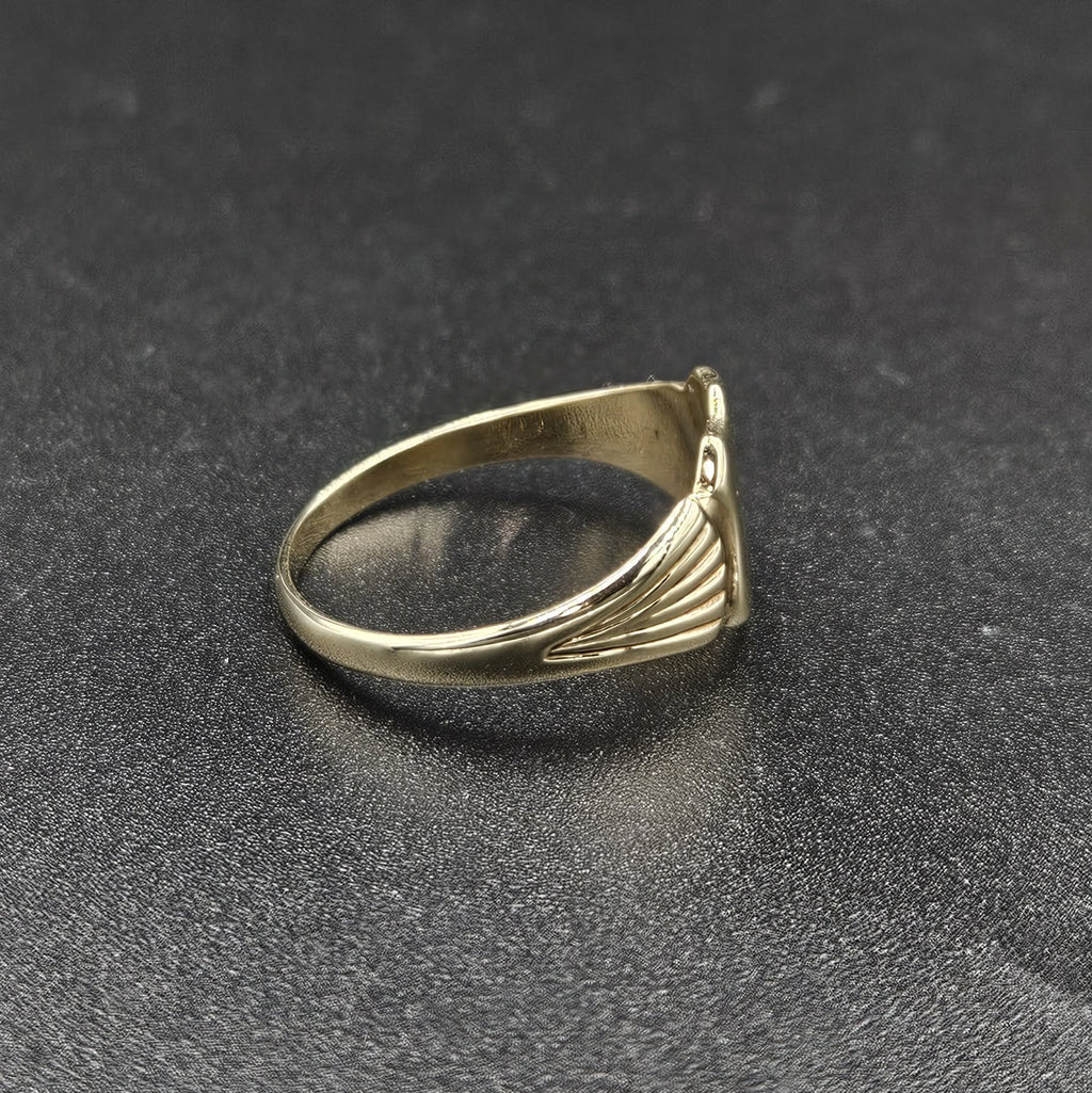 9ct Yellow Gold Shield Ring