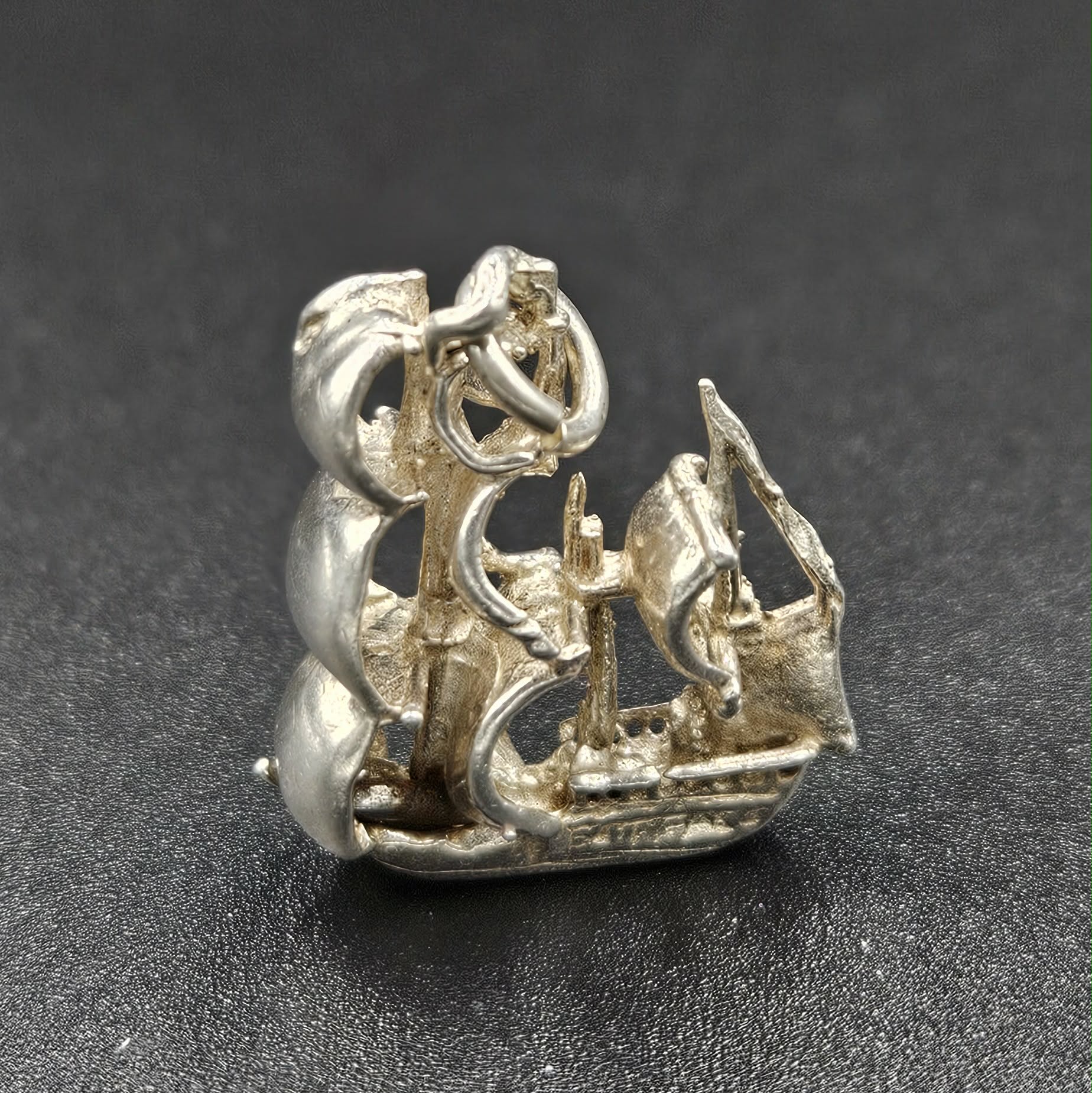 Sterling Silver Pirate Ship Charm