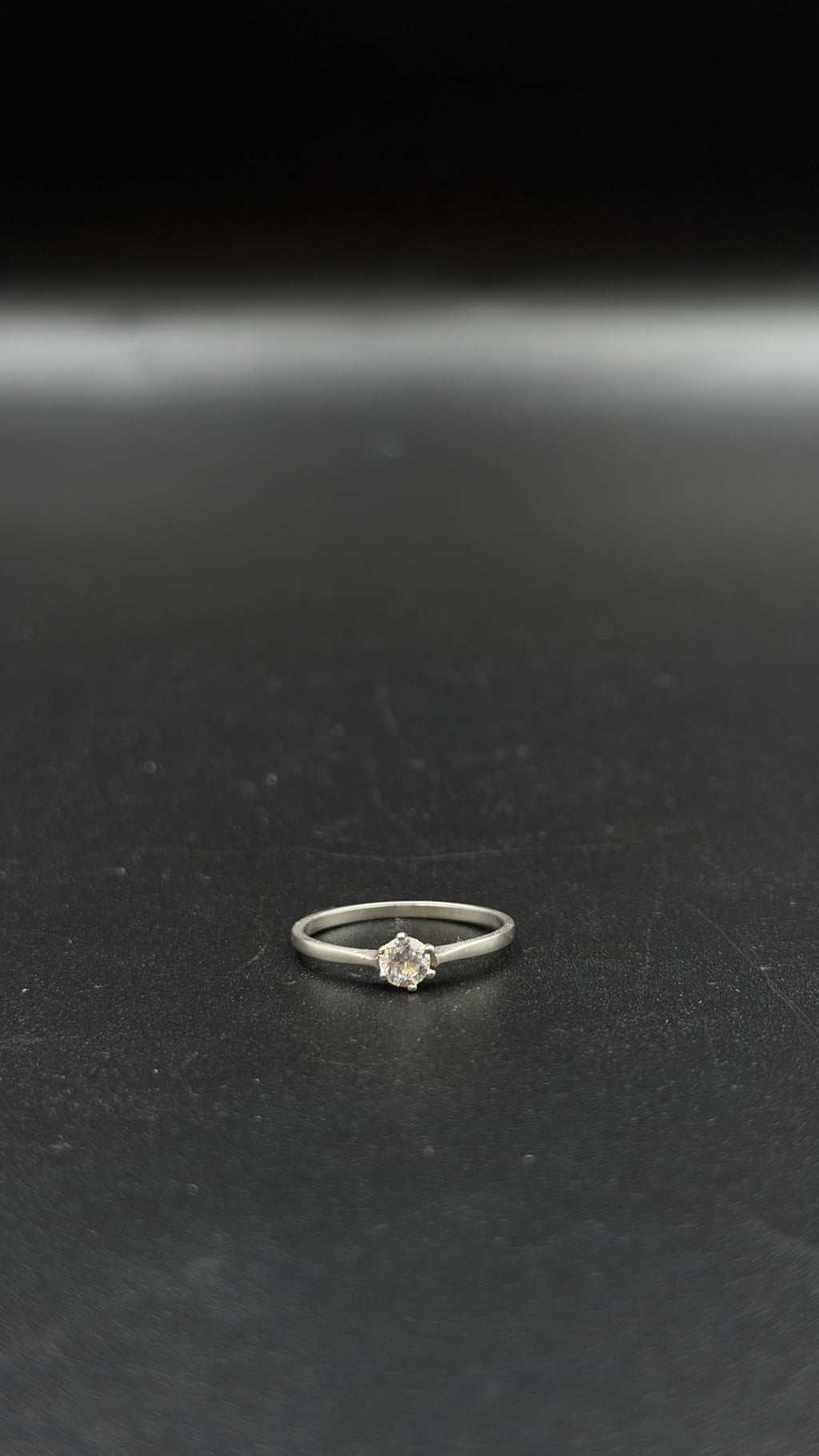 silver solitaire ring