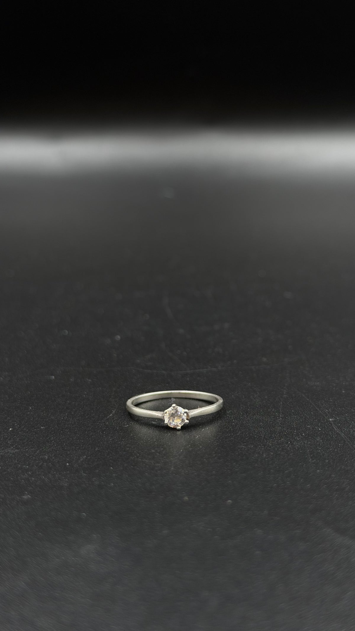 silver solitaire ring