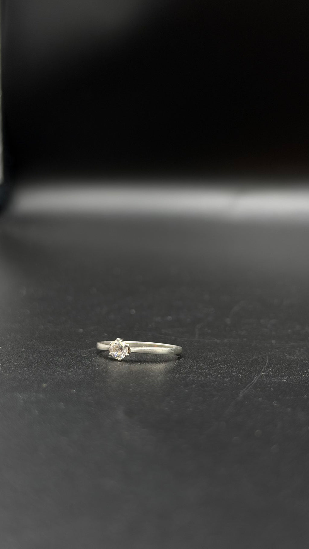 silver solitaire ring