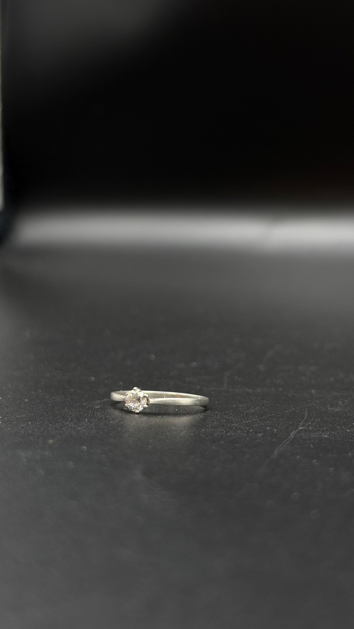 silver solitaire ring