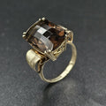9ct Yellow Gold Smokey Quartz Ring