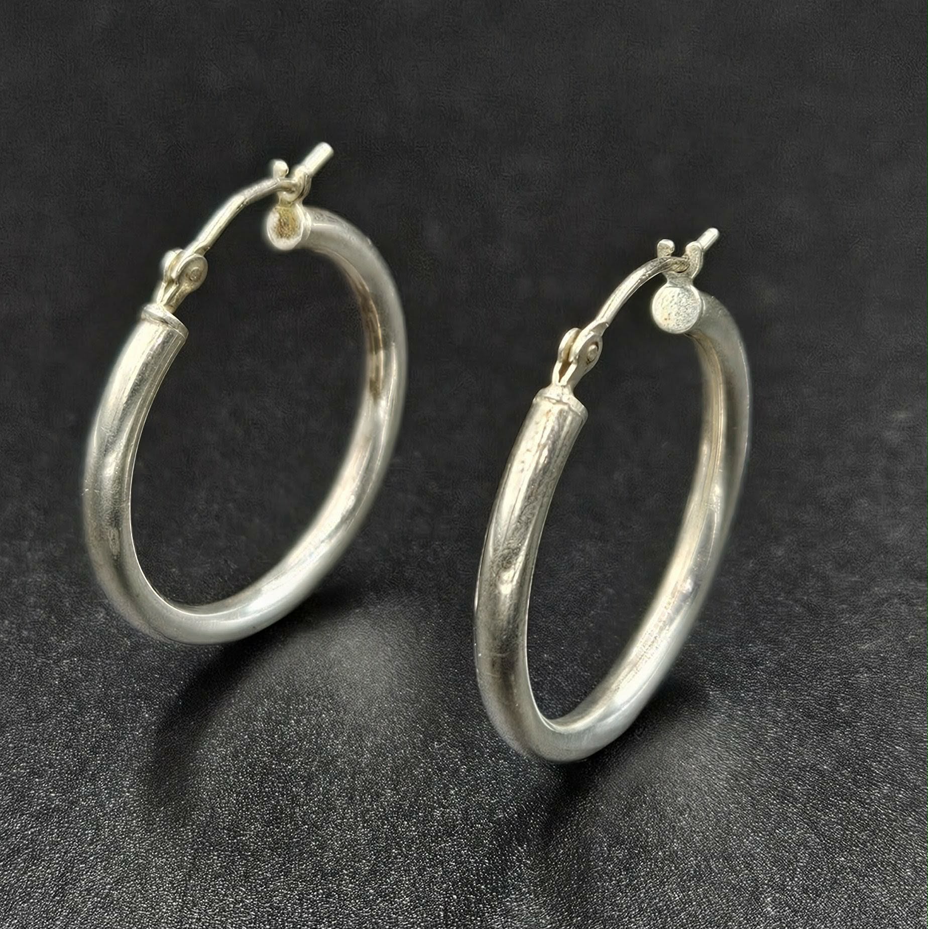 Sterling Silver 925 Hoop Earrings