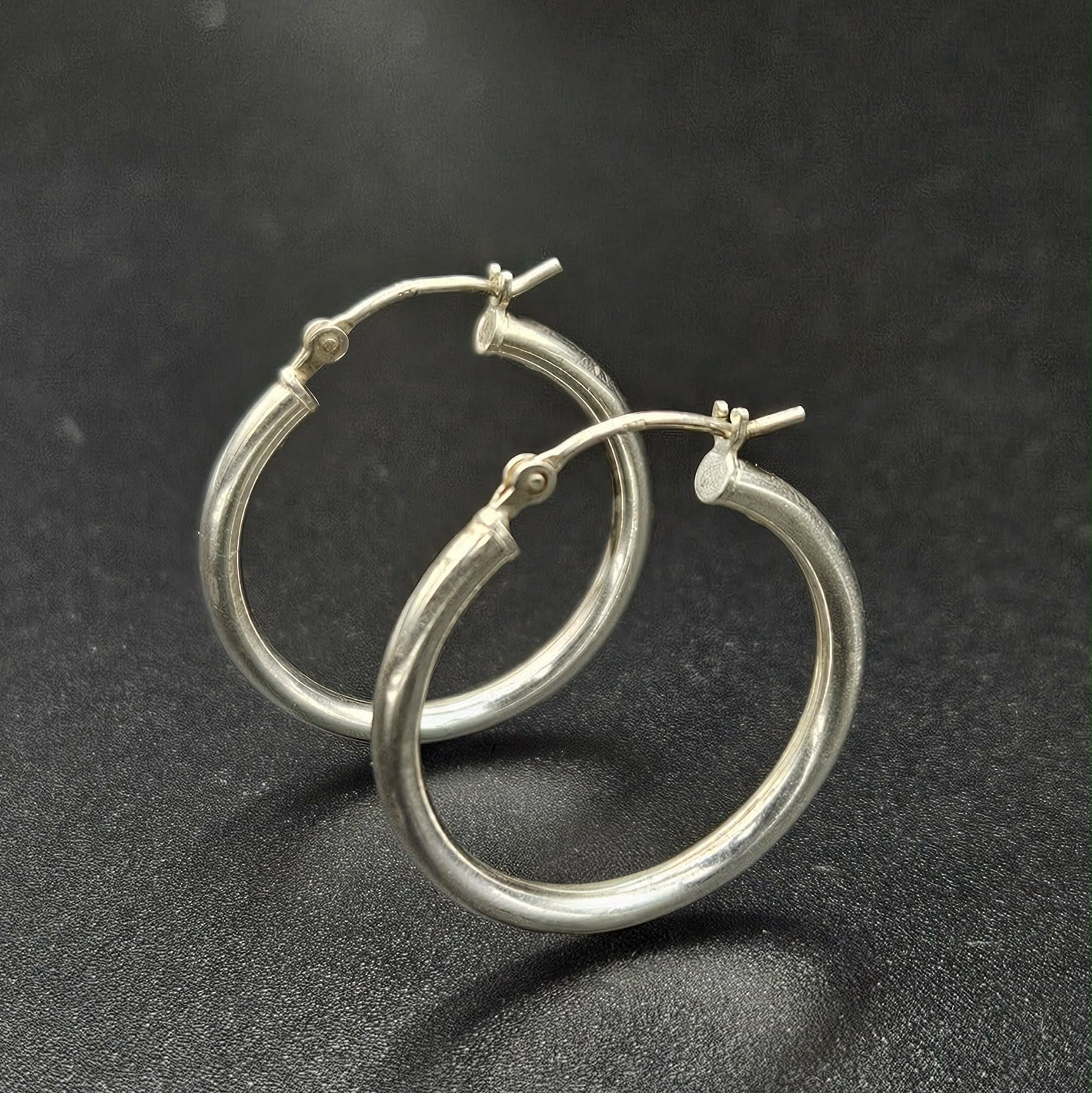 Sterling Silver 925 Hoop Earrings