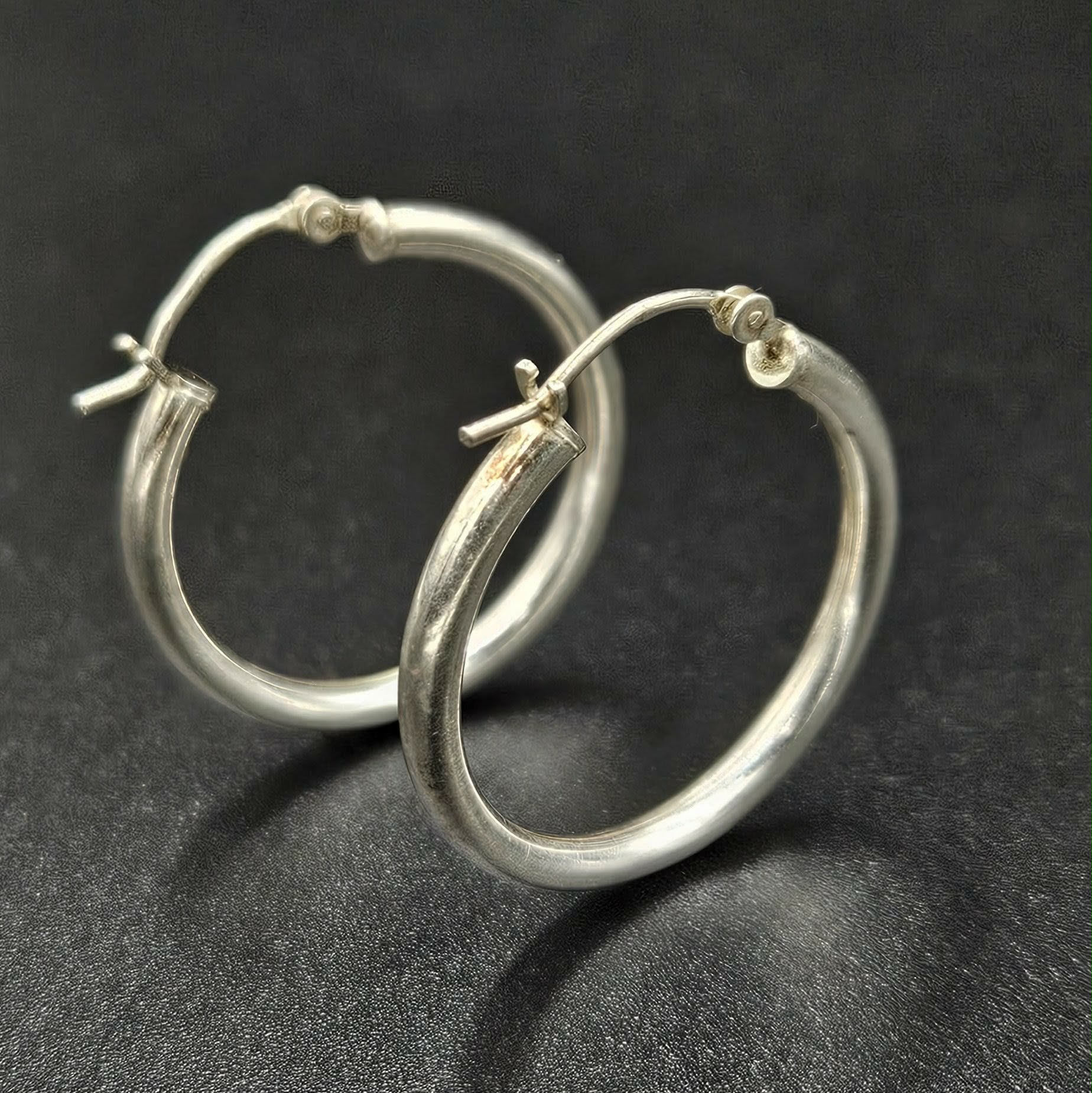 Sterling Silver 925 Hoop Earrings