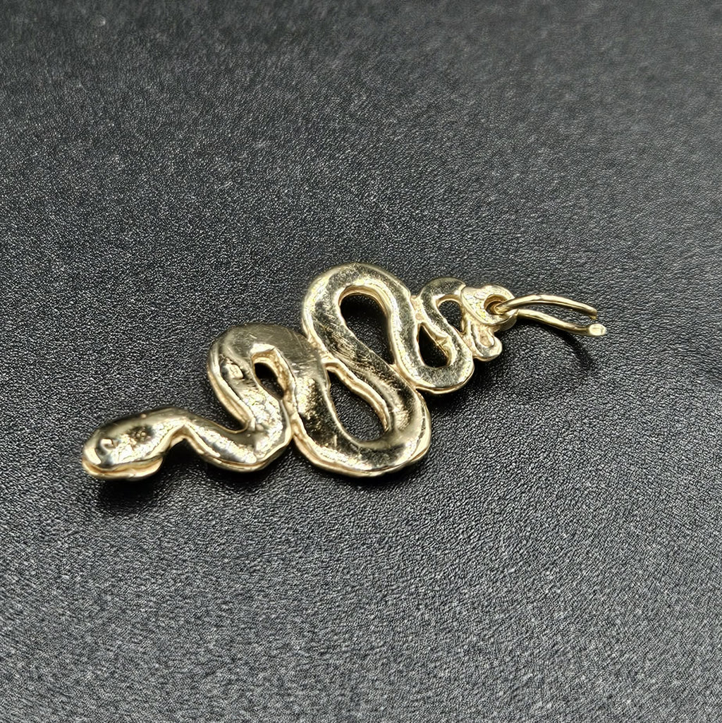 9ct Yellow Gold Snake Pendant