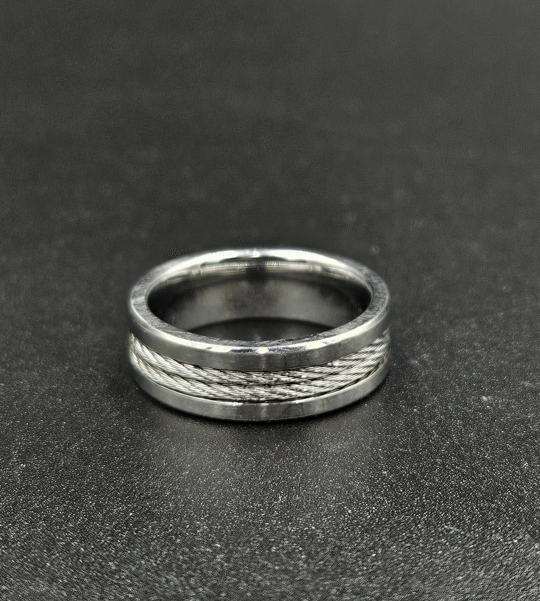 Stainless Steel Cubic Zirconia Ring