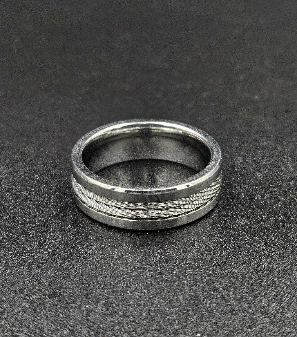 Stainless Steel Cubic Zirconia Ring