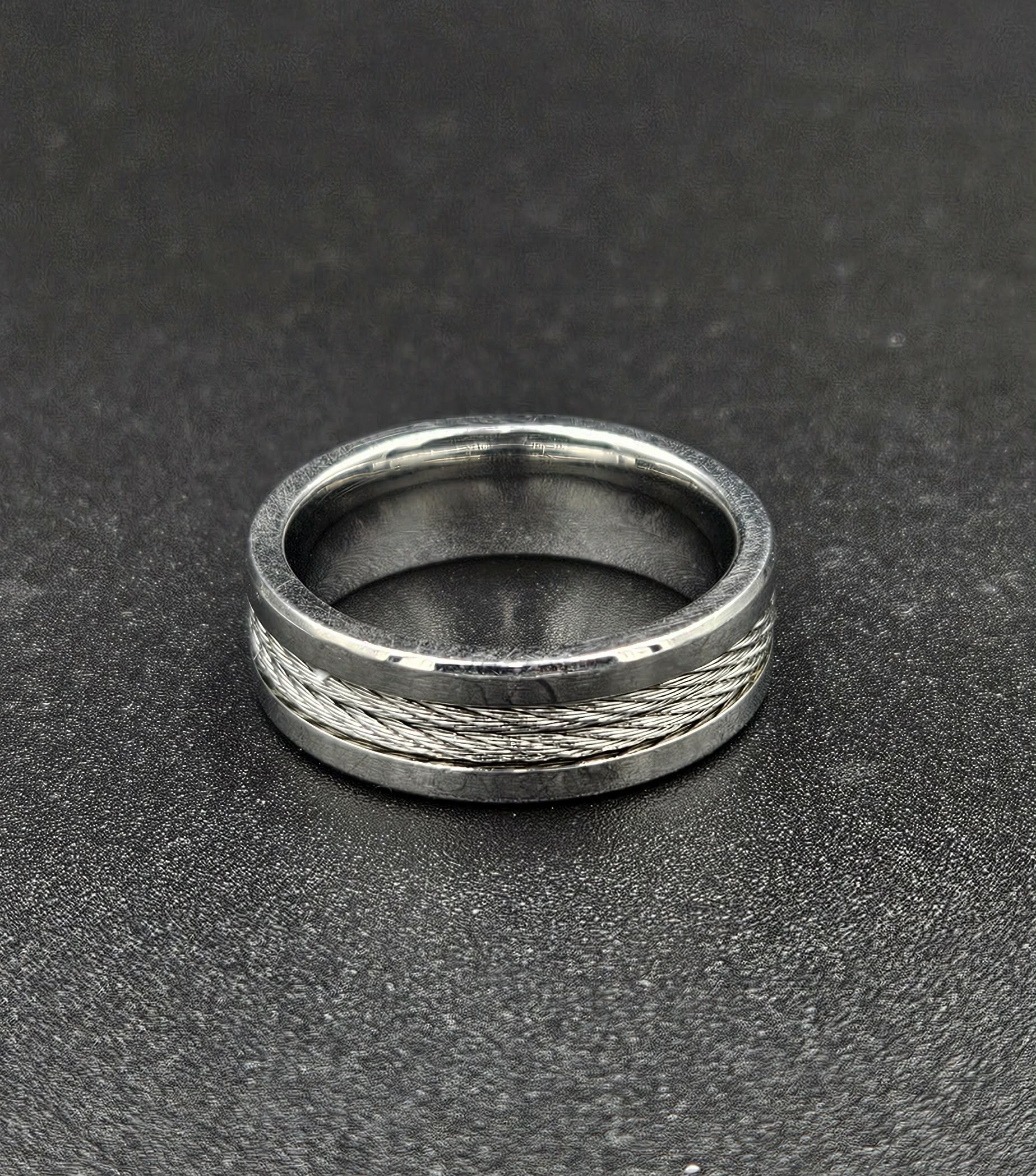 Stainless Steel Cubic Zirconia Ring