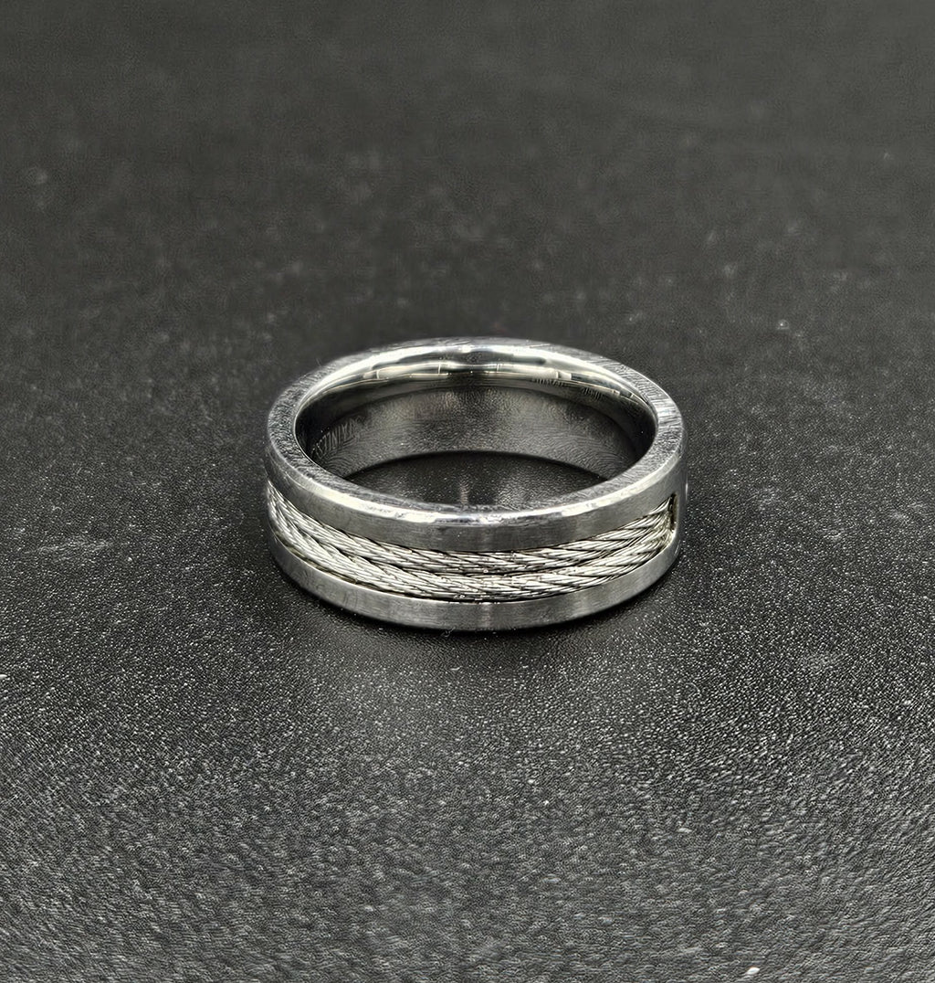 Stainless Steel Cubic Zirconia Ring