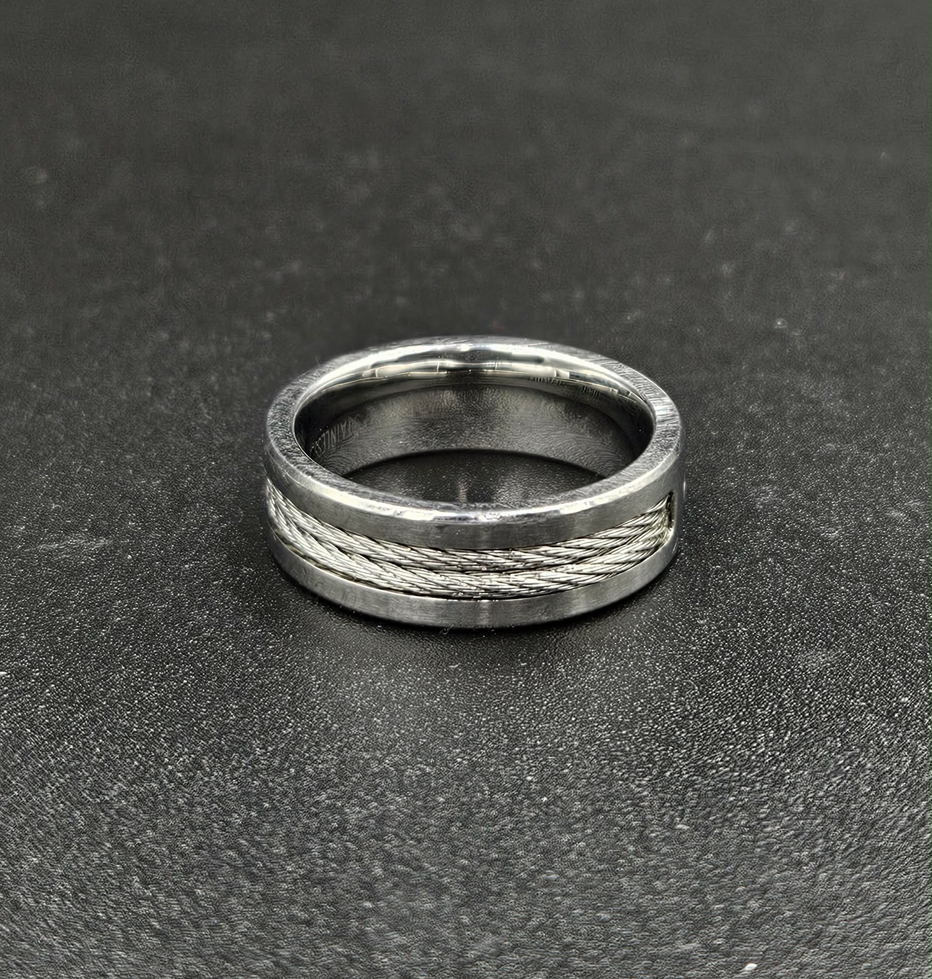 Stainless Steel Cubic Zirconia Ring