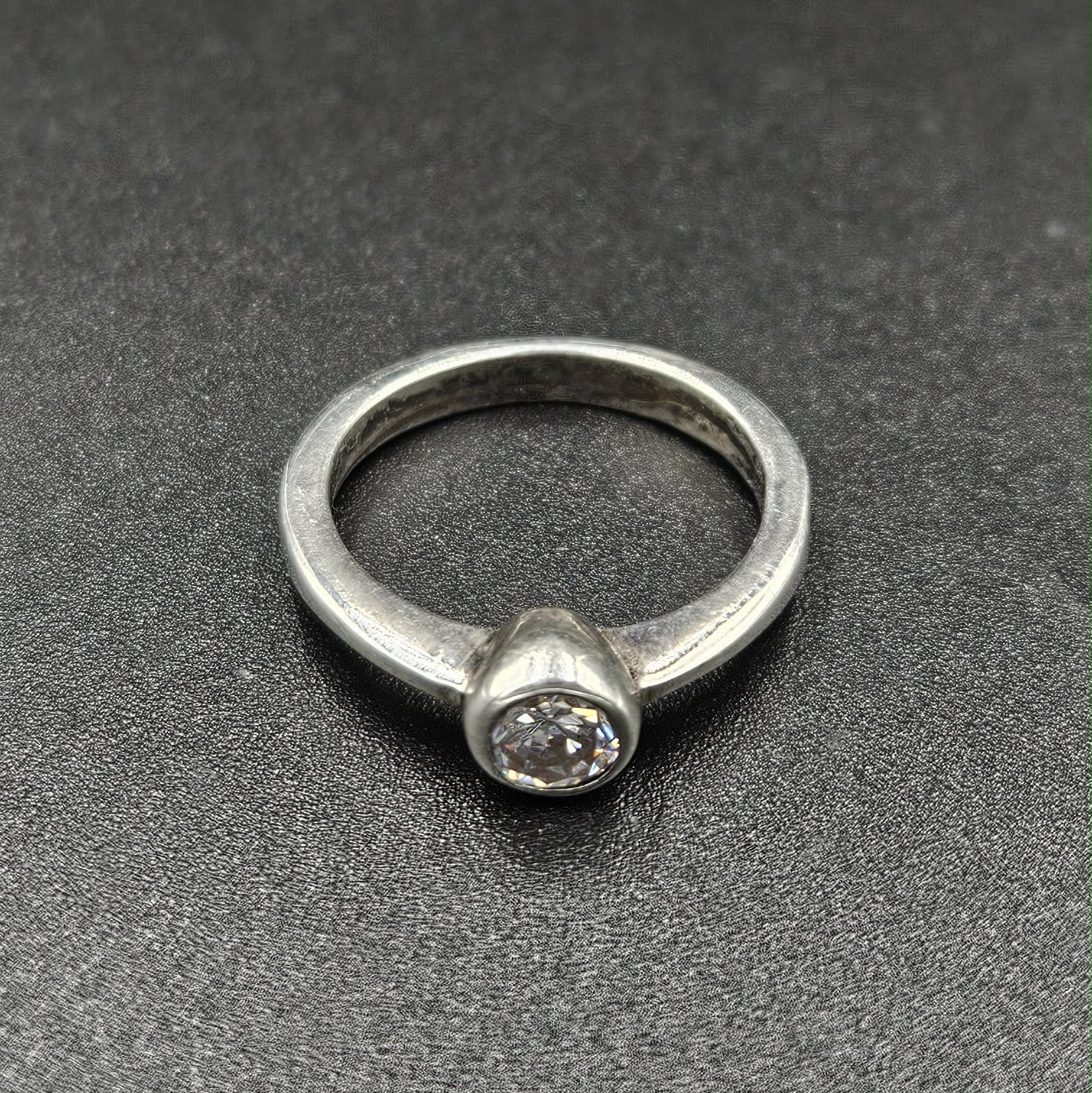Silver Cubic Zirconia Band Ring