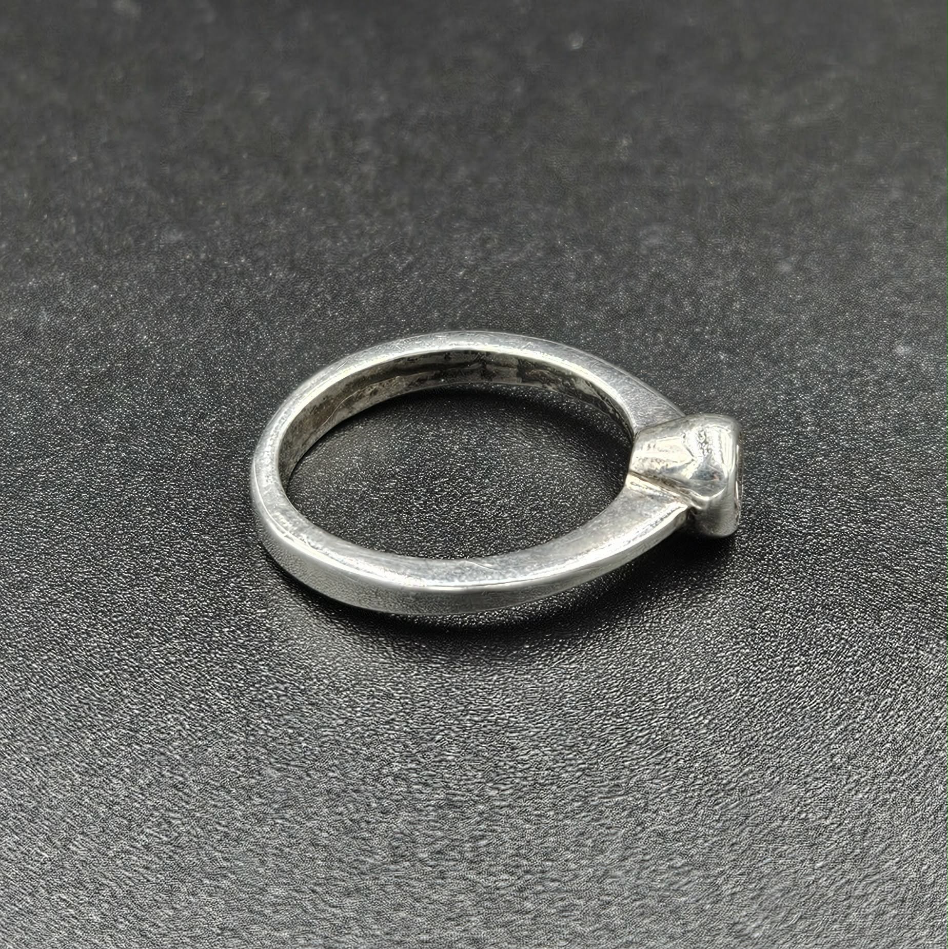 Silver Cubic Zirconia Band Ring