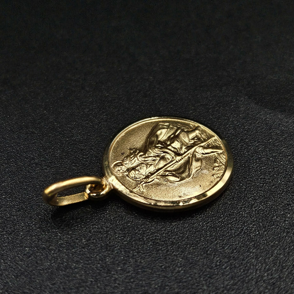 9ct Yellow Gold St Christopher Pendant