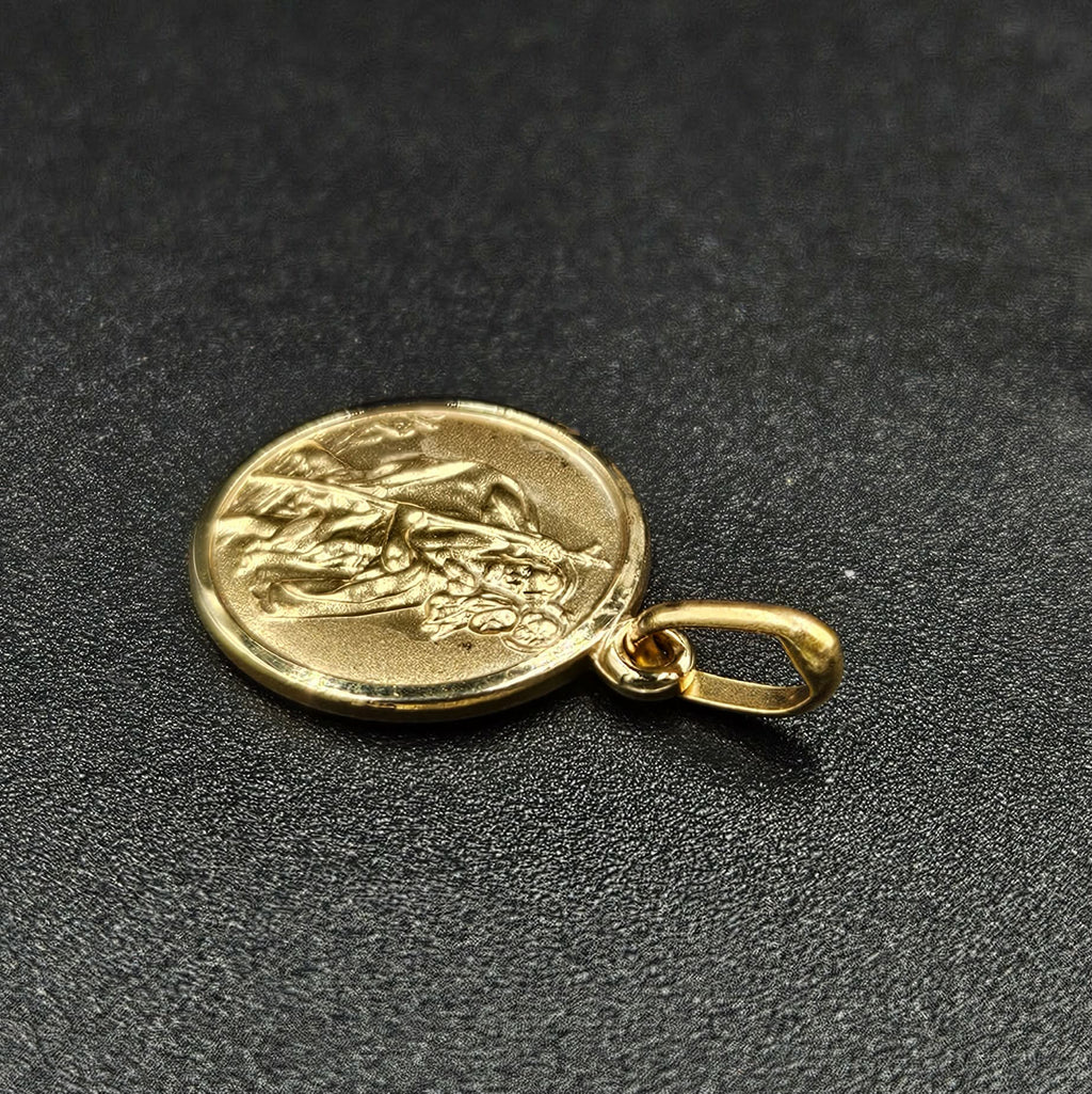 9ct Yellow Gold St Christopher Pendant