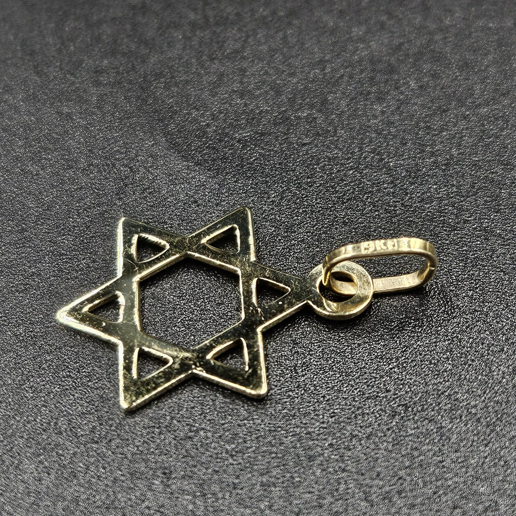 9ct Yellow Gold Star of David Pendant