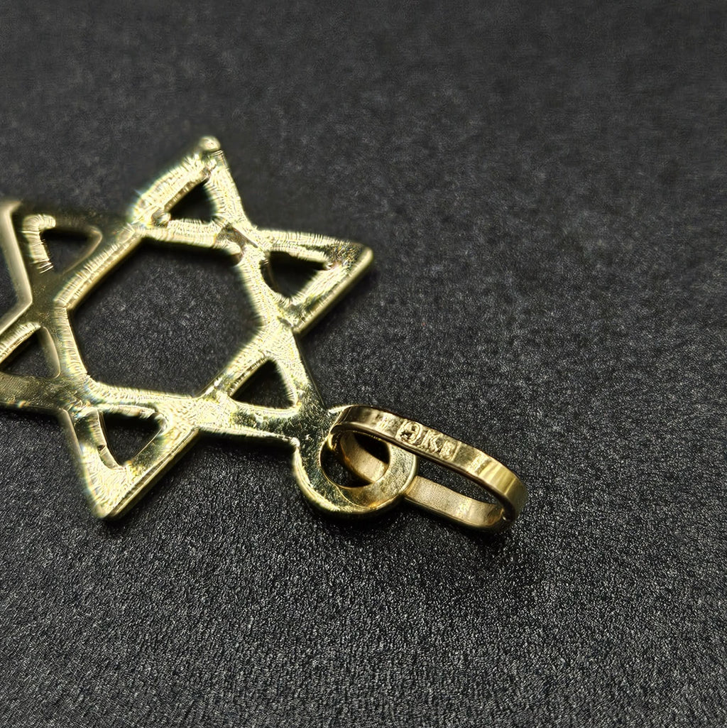 9ct Yellow Gold Star of David Pendant