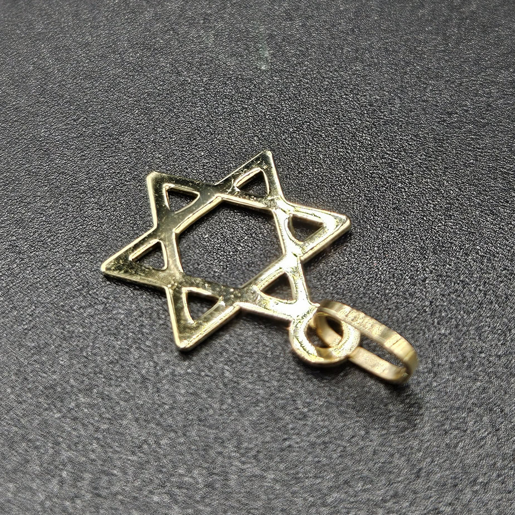 9ct Yellow Gold Star of David Pendant