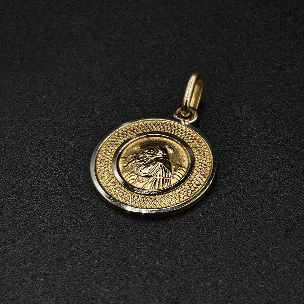 9ct Yellow Gold Jesus Carrying Lamb Pendant