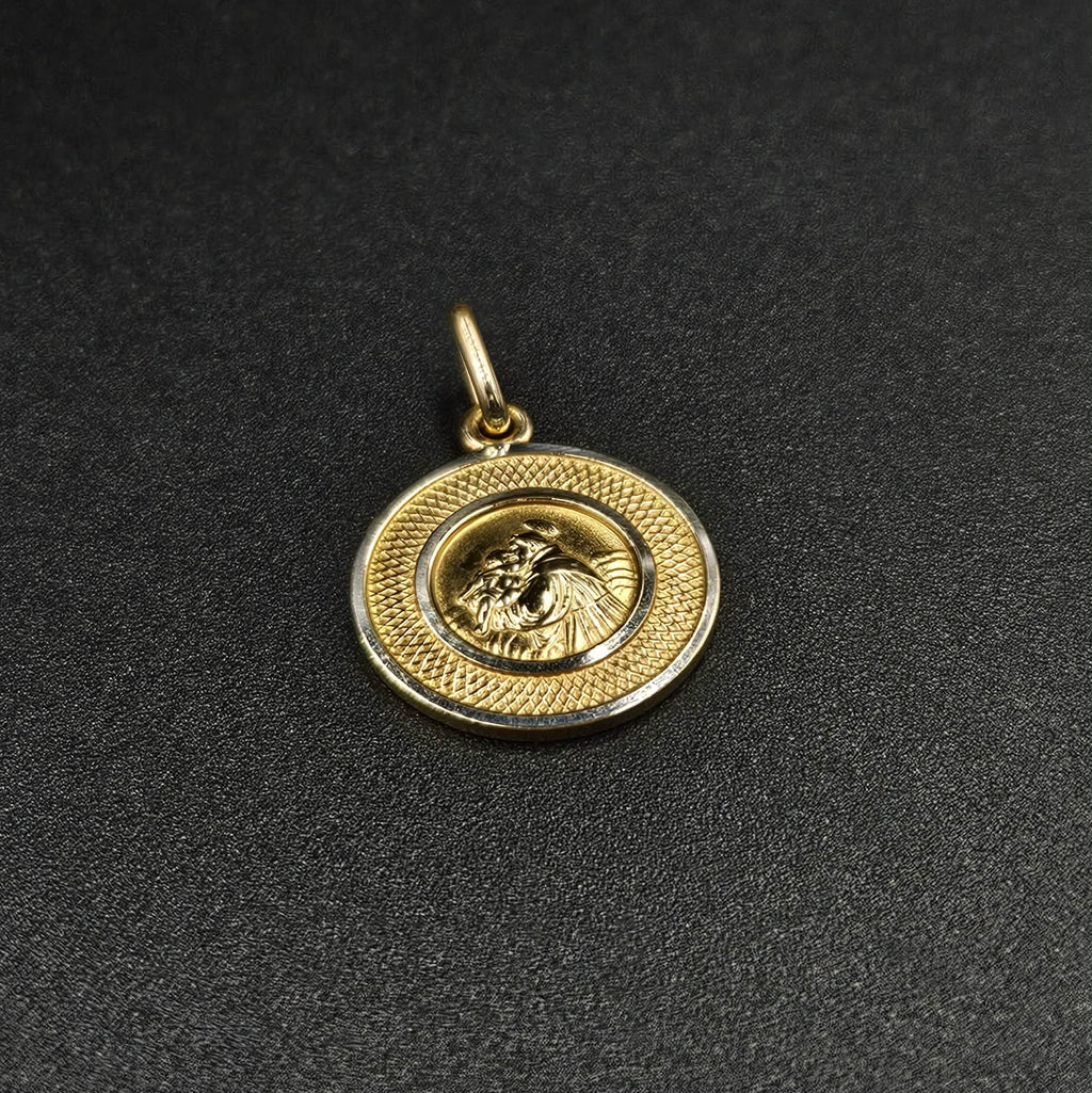 9ct Yellow Gold Jesus Carrying Lamb Pendant