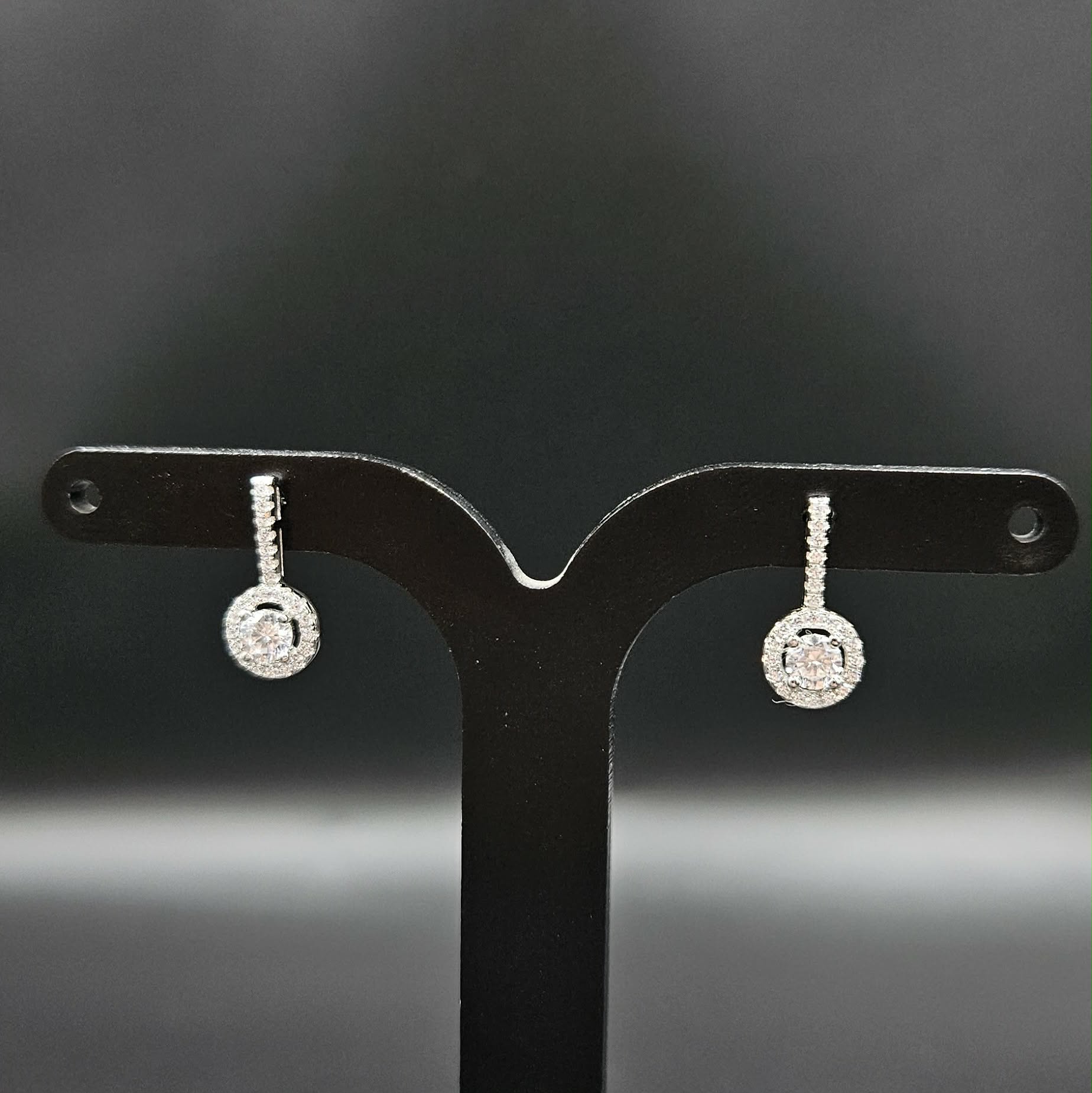 Brand New, Never Worn 925 Silver Cubic Zirconia Stud Earrings