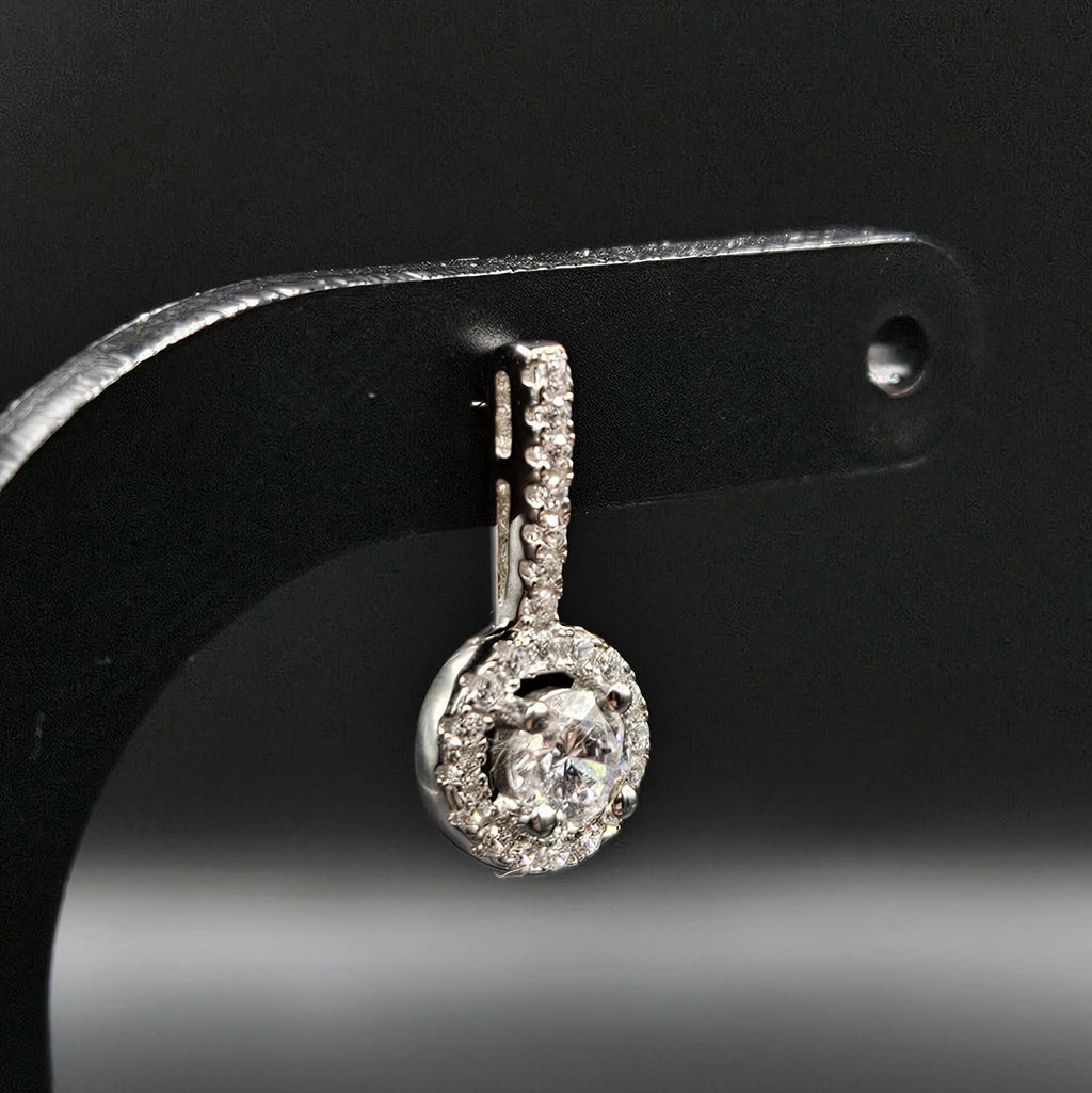 Brand New, Never Worn 925 Silver Cubic Zirconia Stud Earrings