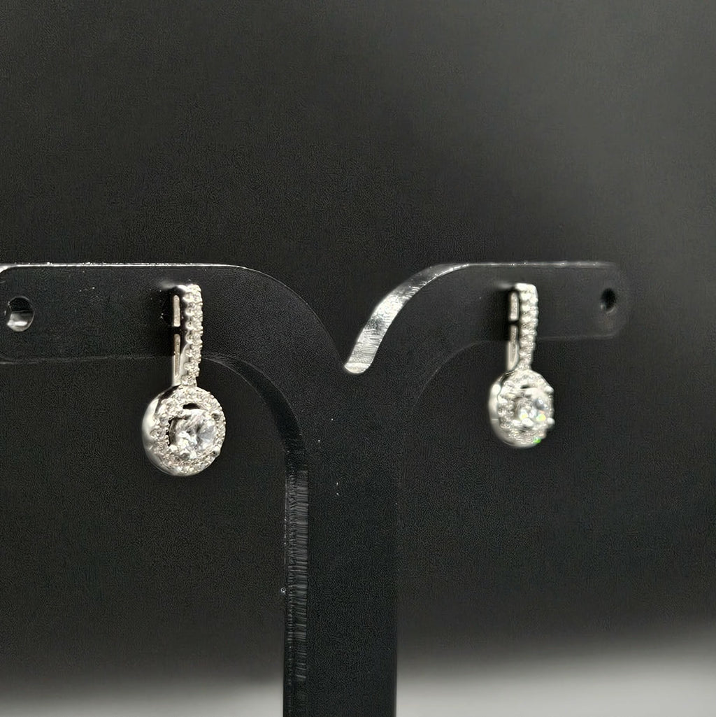 Brand New, Never Worn 925 Silver Cubic Zirconia Stud Earrings