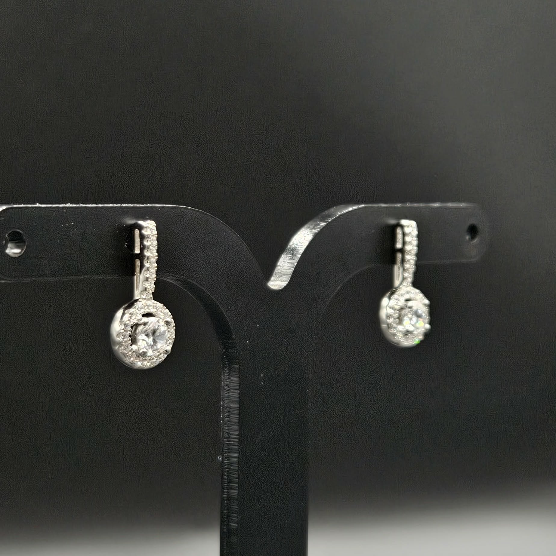 Brand New, Never Worn 925 Silver Cubic Zirconia Stud Earrings