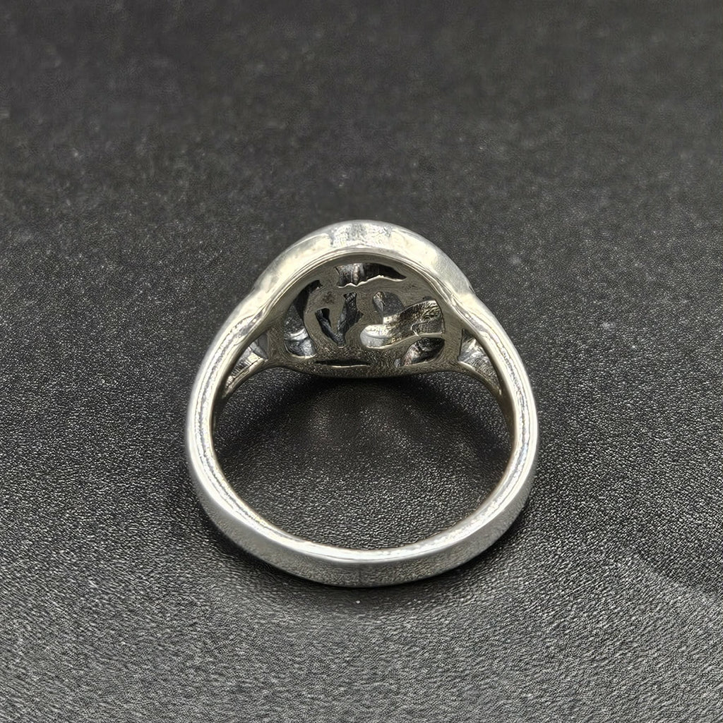 Silver Symbolic “Om” motif Ring
