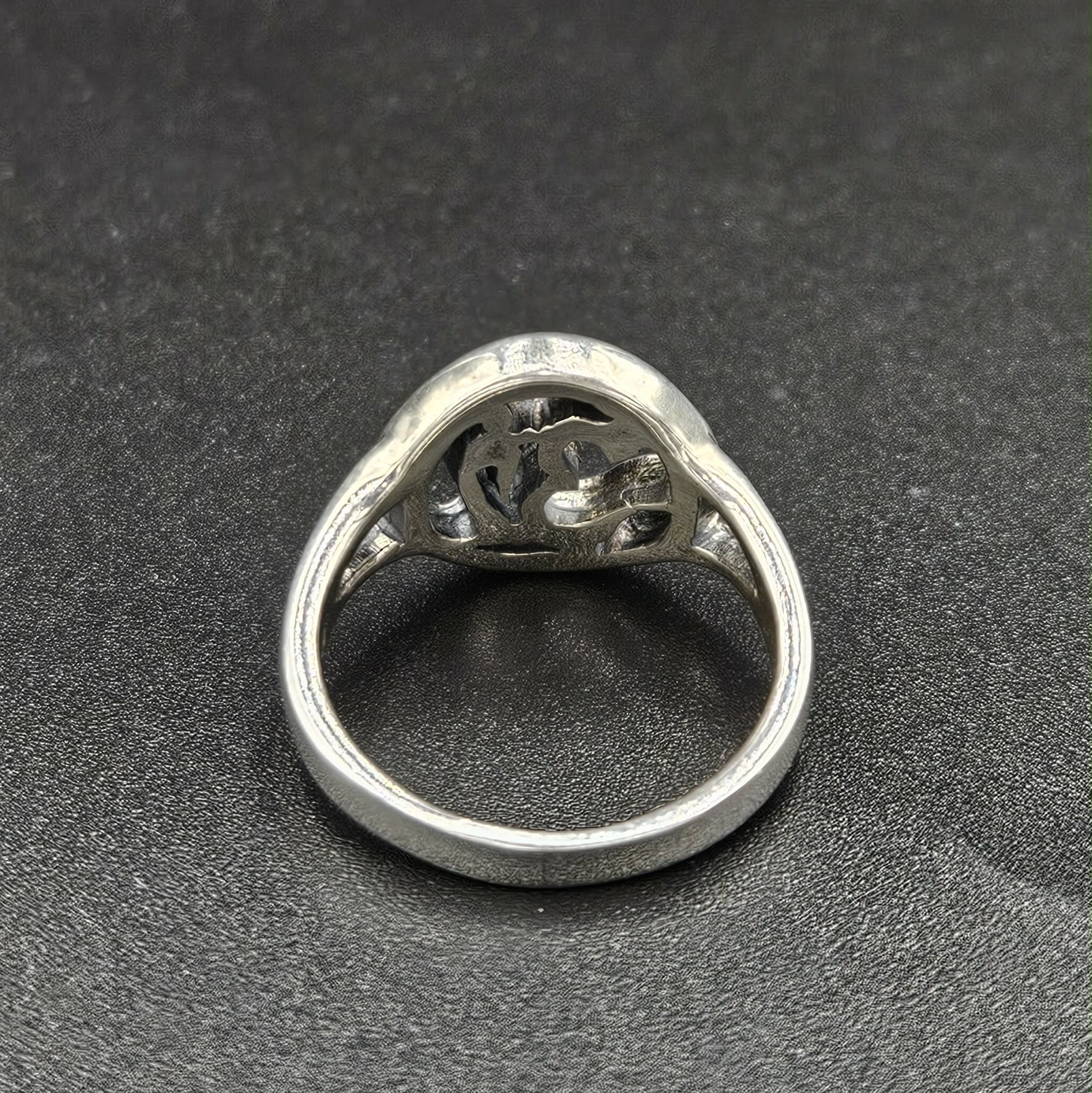 Silver Symbolic “Om” motif Ring