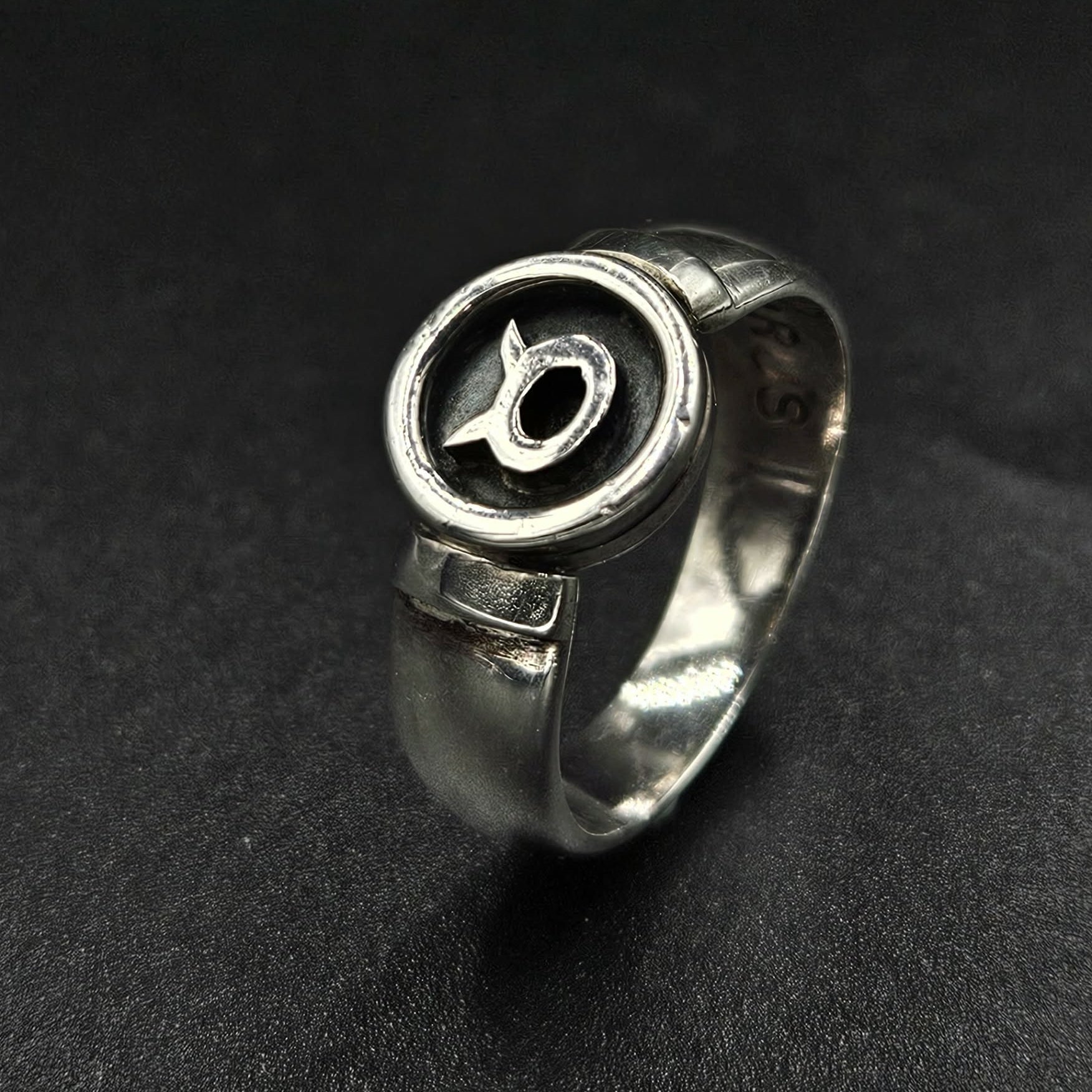Sterling Silver Taurus Symbol Ring
