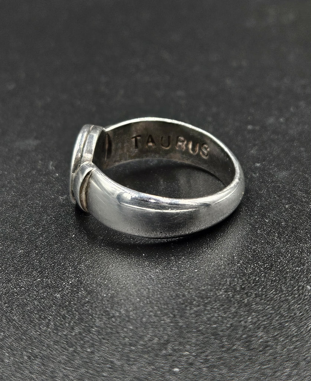 Sterling Silver Taurus Symbol Ring
