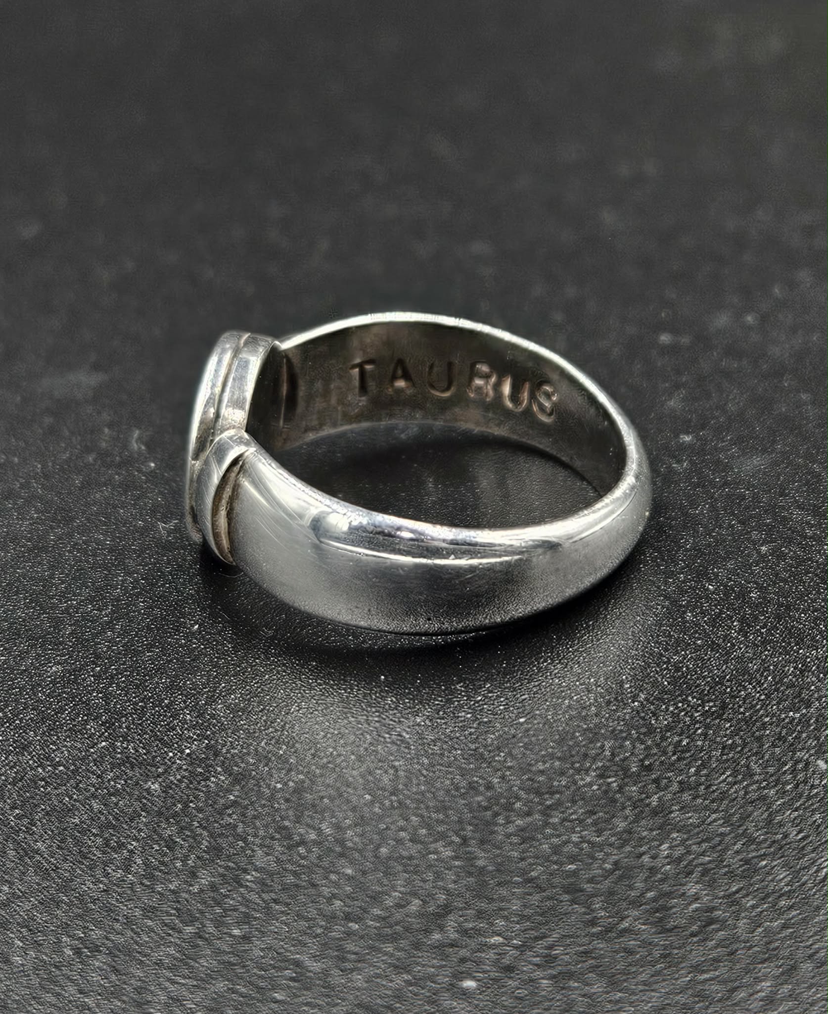 Sterling Silver Taurus Symbol Ring