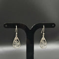 Sterling Silver Teardrop Flower Earrings