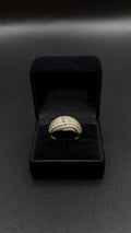 gold munti band statement ring