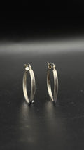 925 sterling silver thick hoop earrings