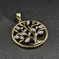 9ct Yellow Gold Diamond Tree Of Life Pendant