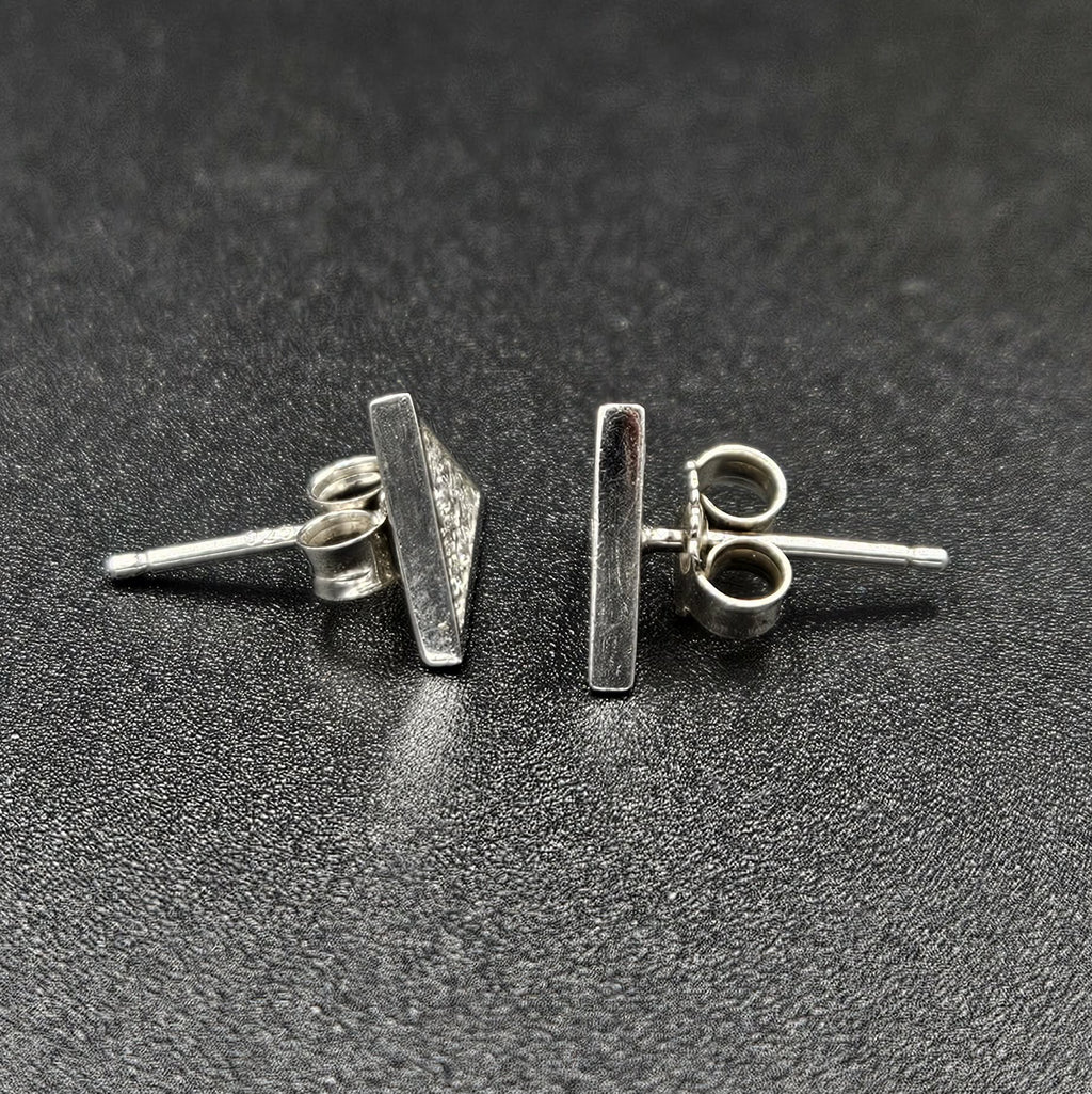 Sterling Silver 925 Cubic Zirconia Triangle Earrings