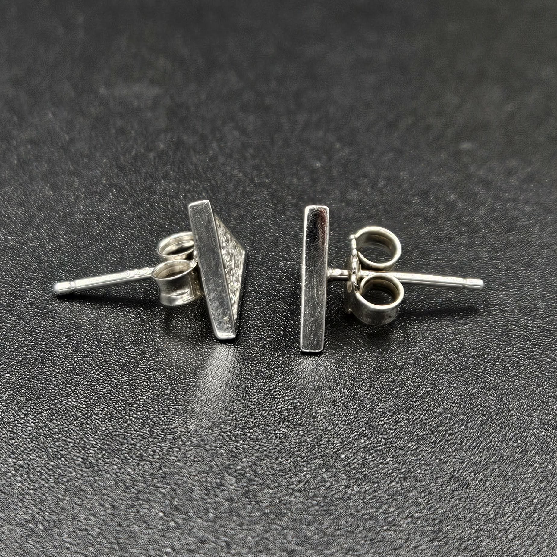 Sterling Silver 925 Cubic Zirconia Triangle Earrings