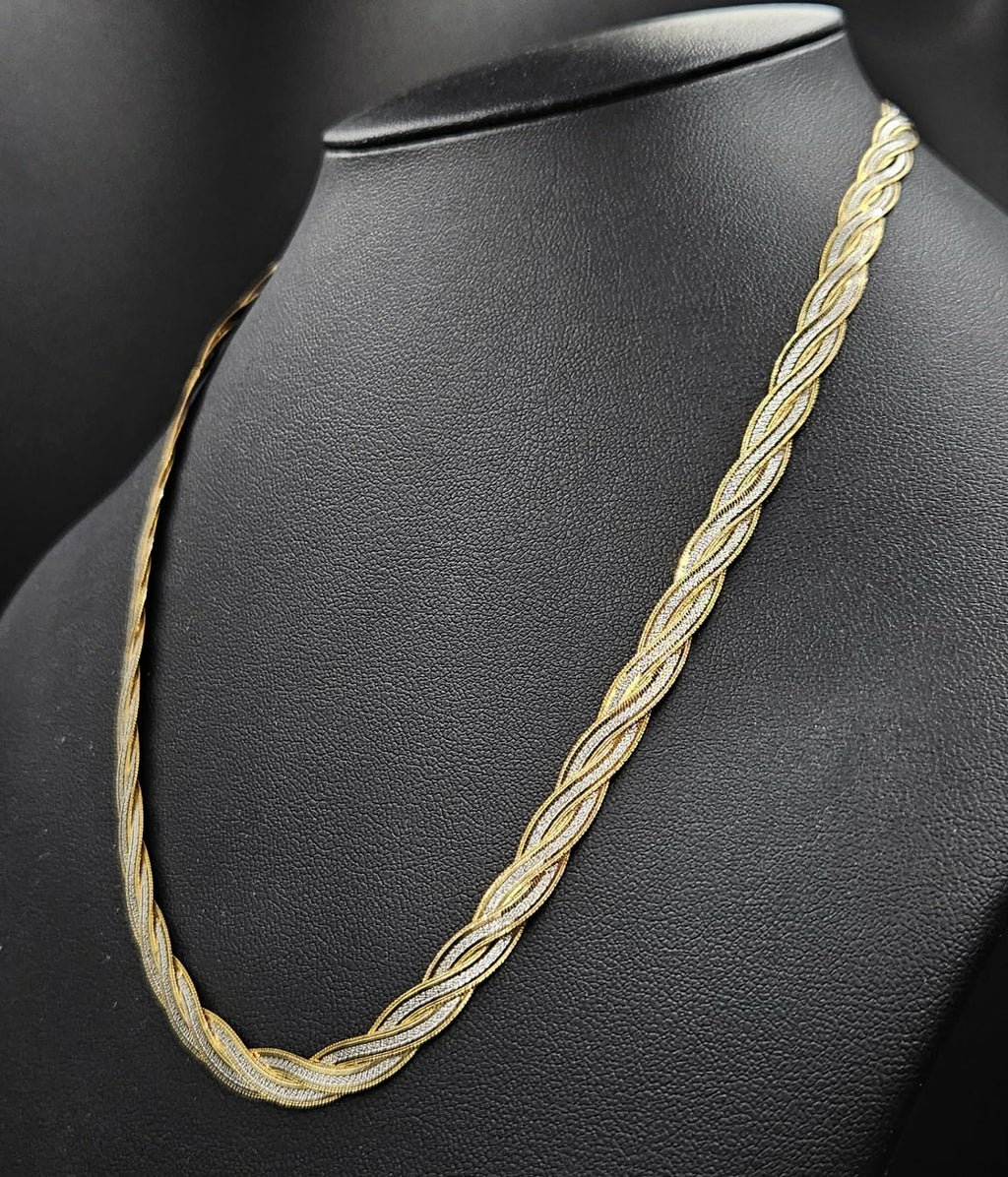 9ct Yellow & White Gold Necklace