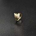 9ct Yellow Gold Diamond Ring Twist Style