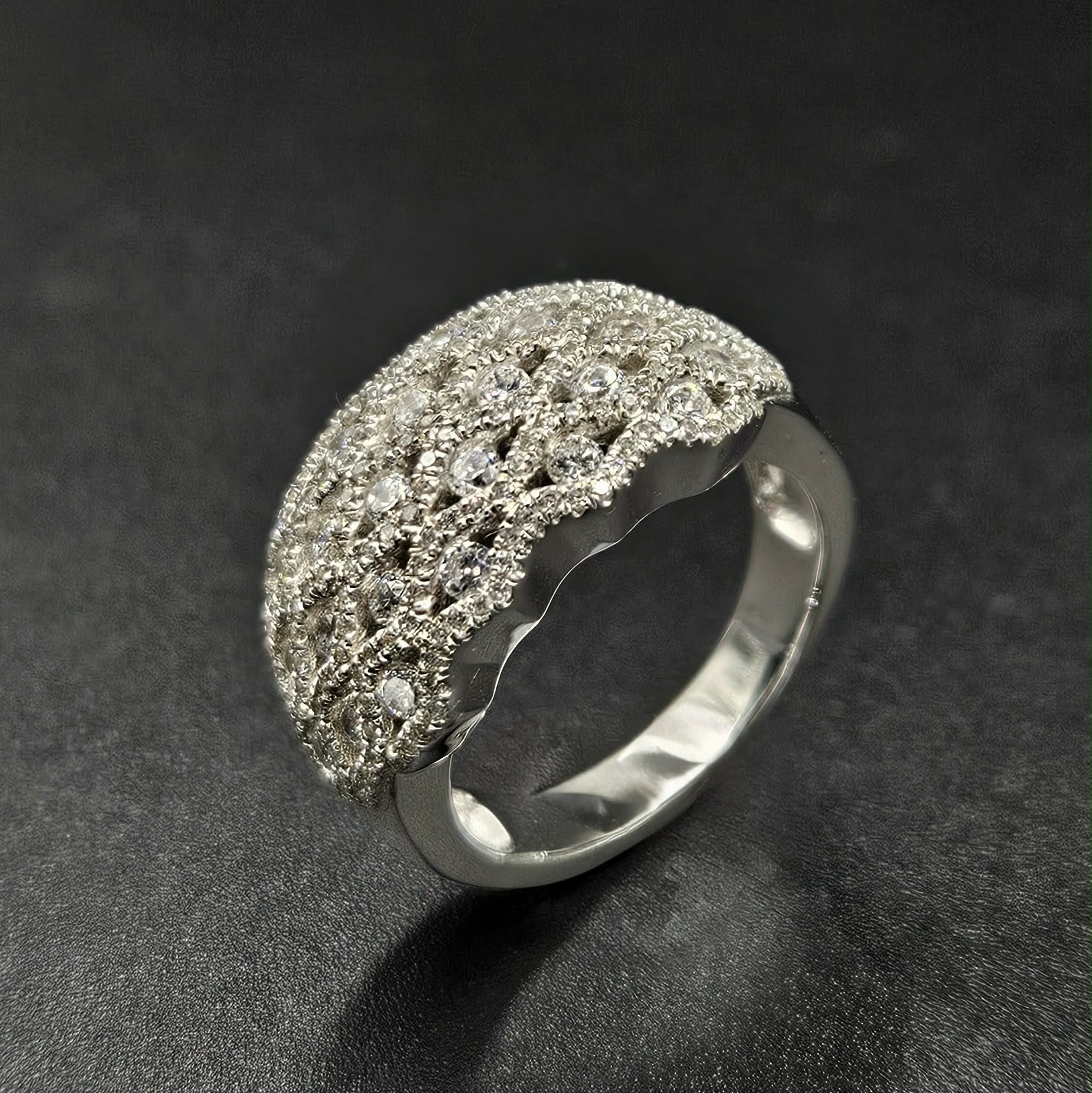Brand New Sterling Silver Cubic Zirconia Ring