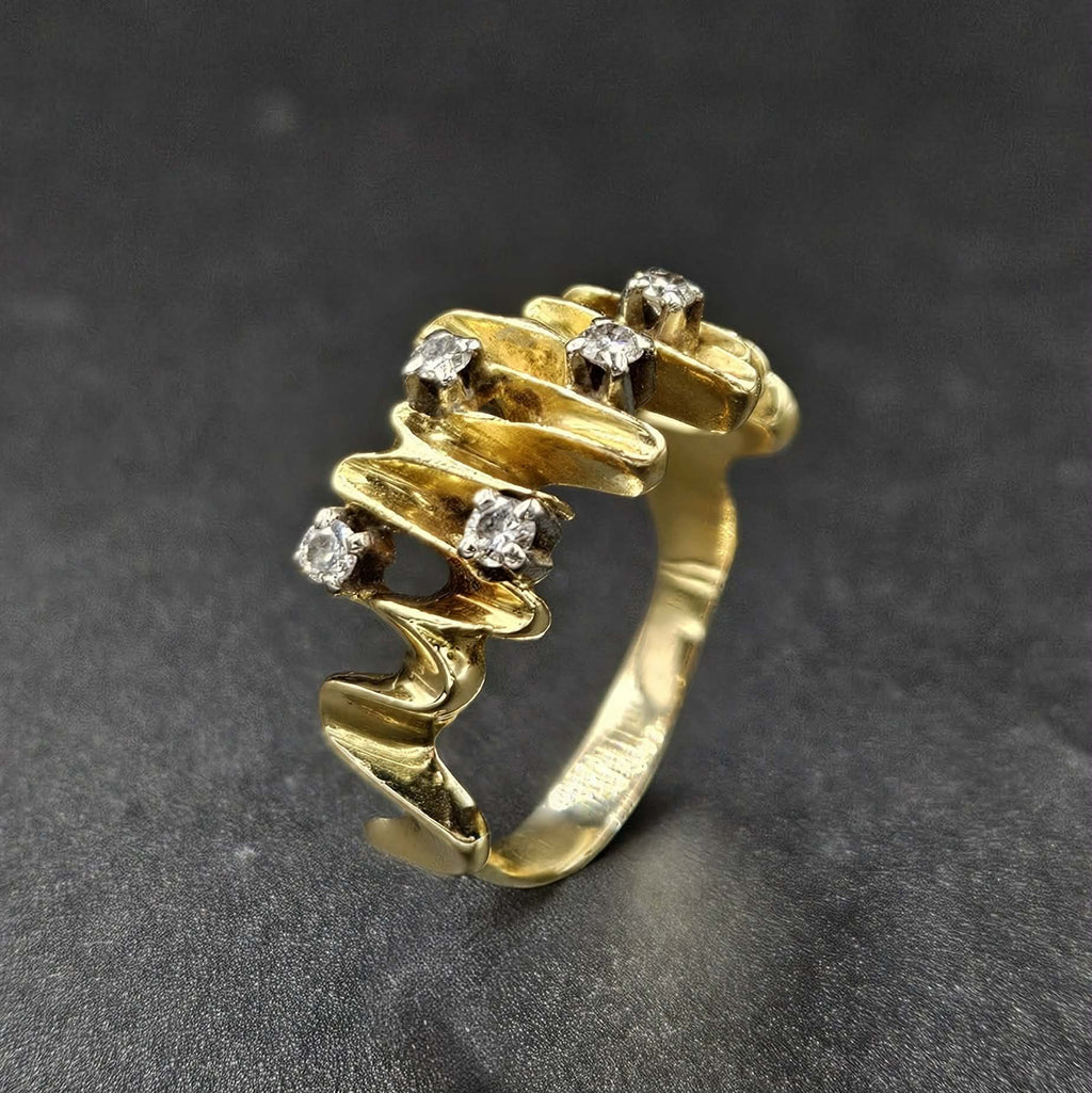 18ct Yellow gold Diamond Vintage Ring