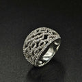 Brand New Twisted Sterling Silver Cubic Zirconia Style Ring