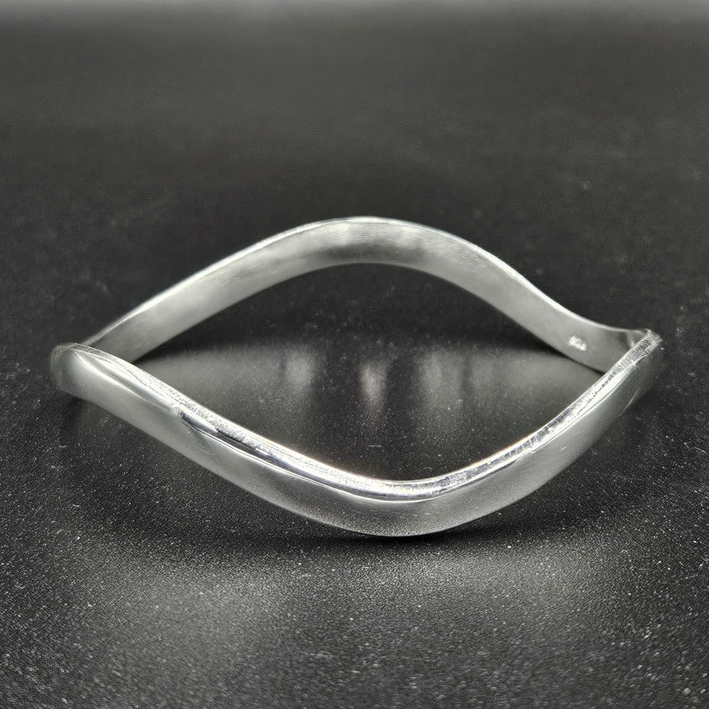 Silver Plated Wavy Bangle