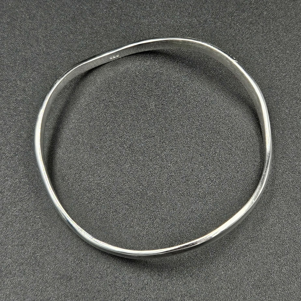 Silver Plated Wavy Bangle